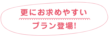 更にお求めやすいプランで登場！