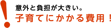 意外と負担が大きい。子育てにかかる費用！